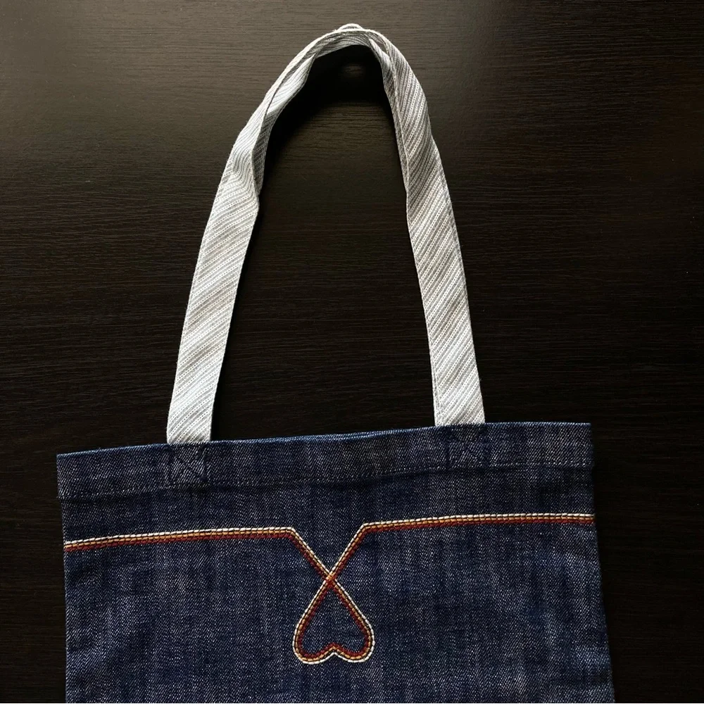 NWOT London Jean Denim Shoulder Tote Bag 12”x13”
